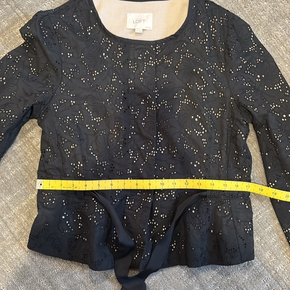 LOFT cutout belted blazer, black, 12P - Picture 14 of 14